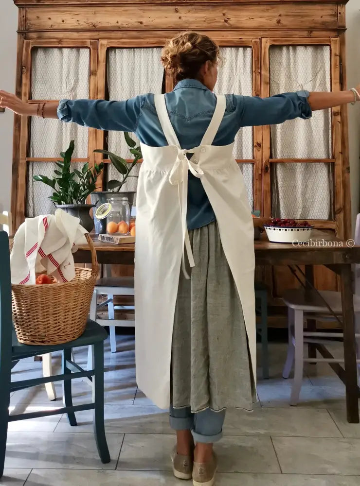 Grembiule per donna da cucina in ghinea ricamata - grembiule ricamato grembiule donna tessuti antichi