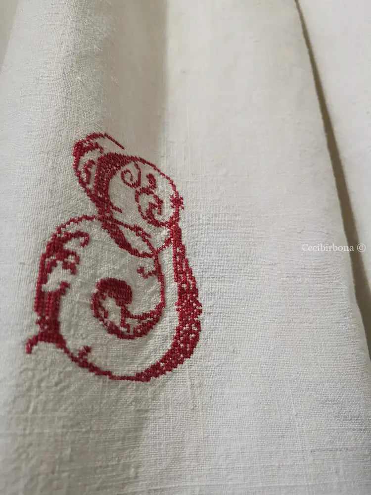 Grembiule per donna da cucina in lino antico con monogramma GN (Ref. 87) grembiule donna tessuti antichi