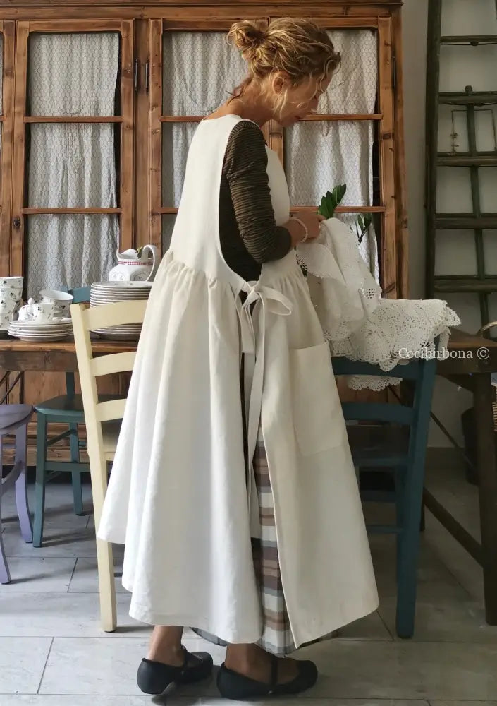 Grembiule per donna da cucina in lino antico grembiule donna tessuti antichi