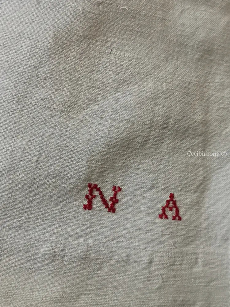 Grembiule per donna da cucina in lino e canapa con monogramma grembiule donna tessuti antichi