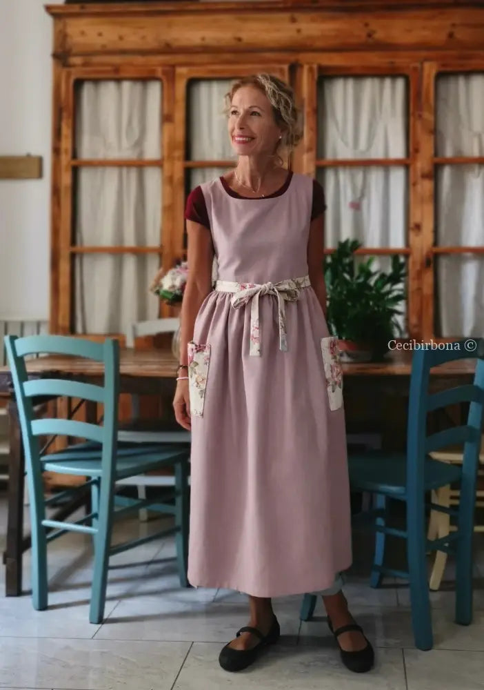 Grembiule rosa antico per donne romantiche (Ref. 330) grembiule donna tessuti moderni