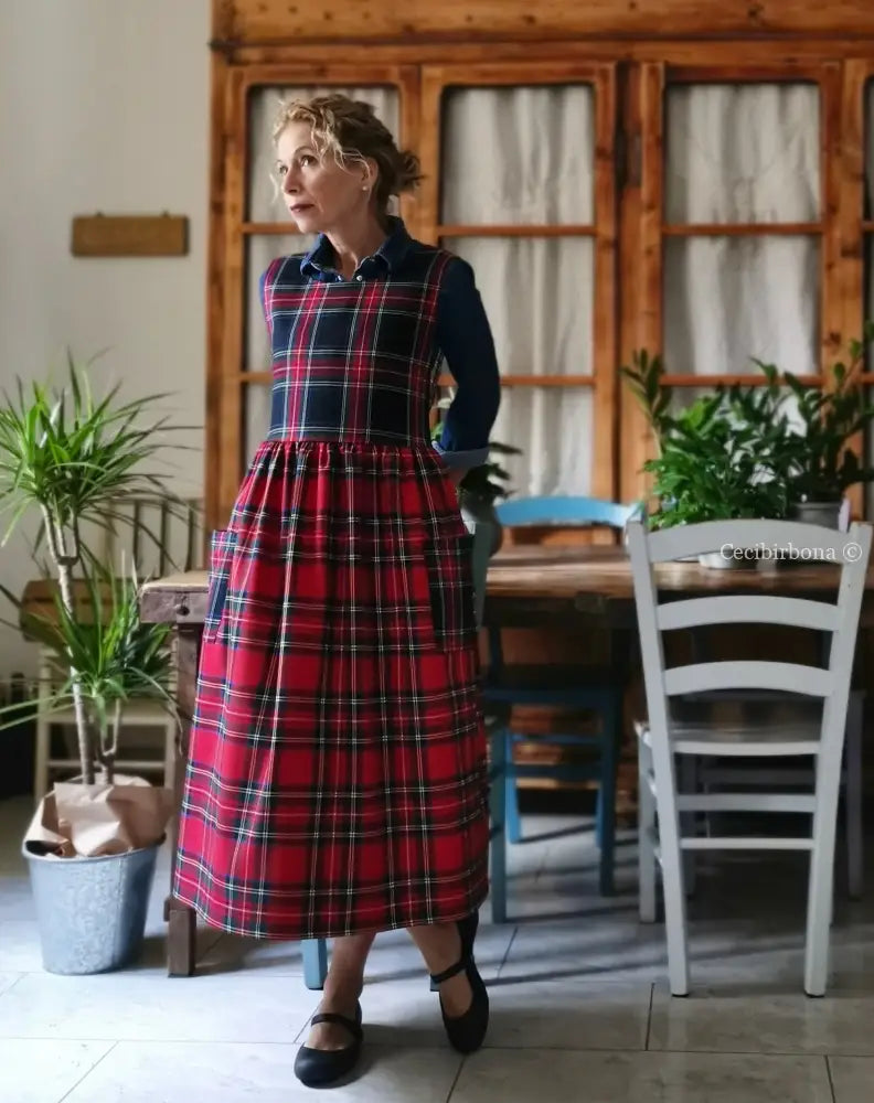 Grembiule tartan patchwork (Ref. 373) grembiule donna tessuti moderni