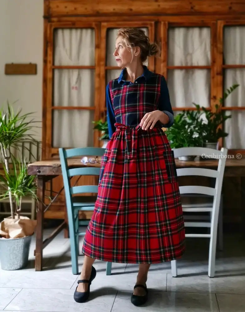 Grembiule tartan patchwork (Ref. 373) grembiule donna tessuti moderni