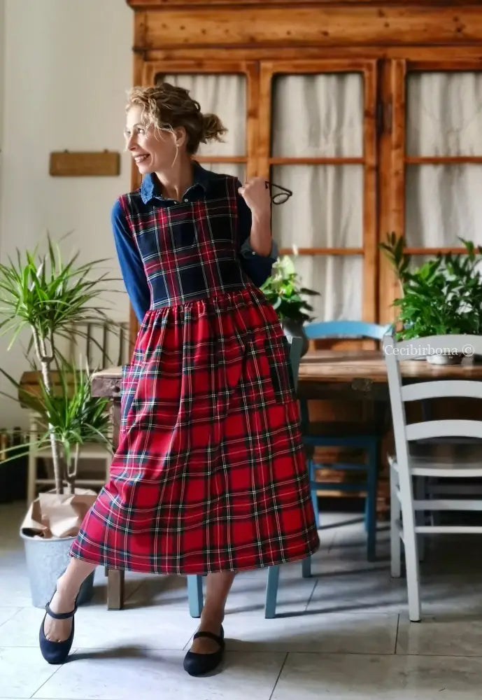 Grembiule tartan patchwork (Ref. 373) grembiule donna tessuti moderni