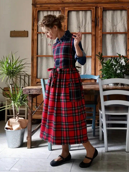 Grembiule tartan patchwork (Ref. 373) grembiule donna tessuti moderni