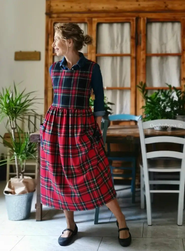Grembiule tartan patchwork (Ref. 373) grembiule donna tessuti moderni