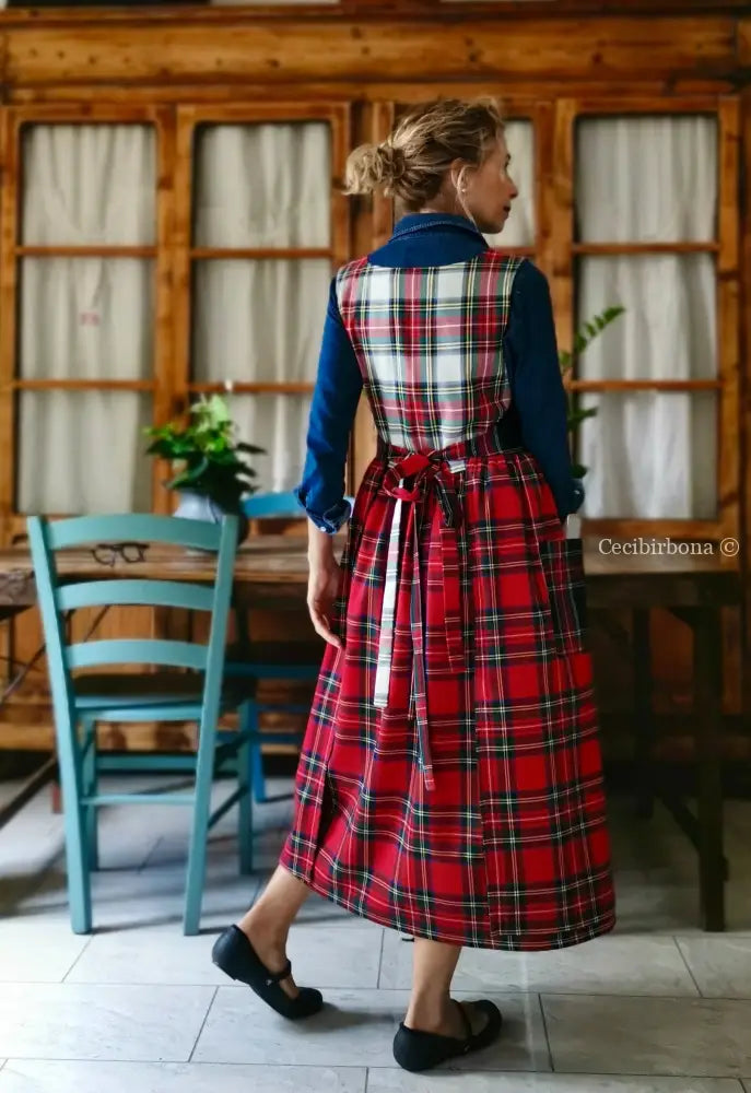 Grembiule tartan patchwork (Ref. 373) grembiule donna tessuti moderni
