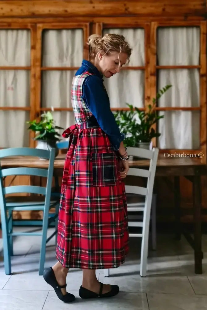 Grembiule tartan patchwork (Ref. 373) grembiule donna tessuti moderni