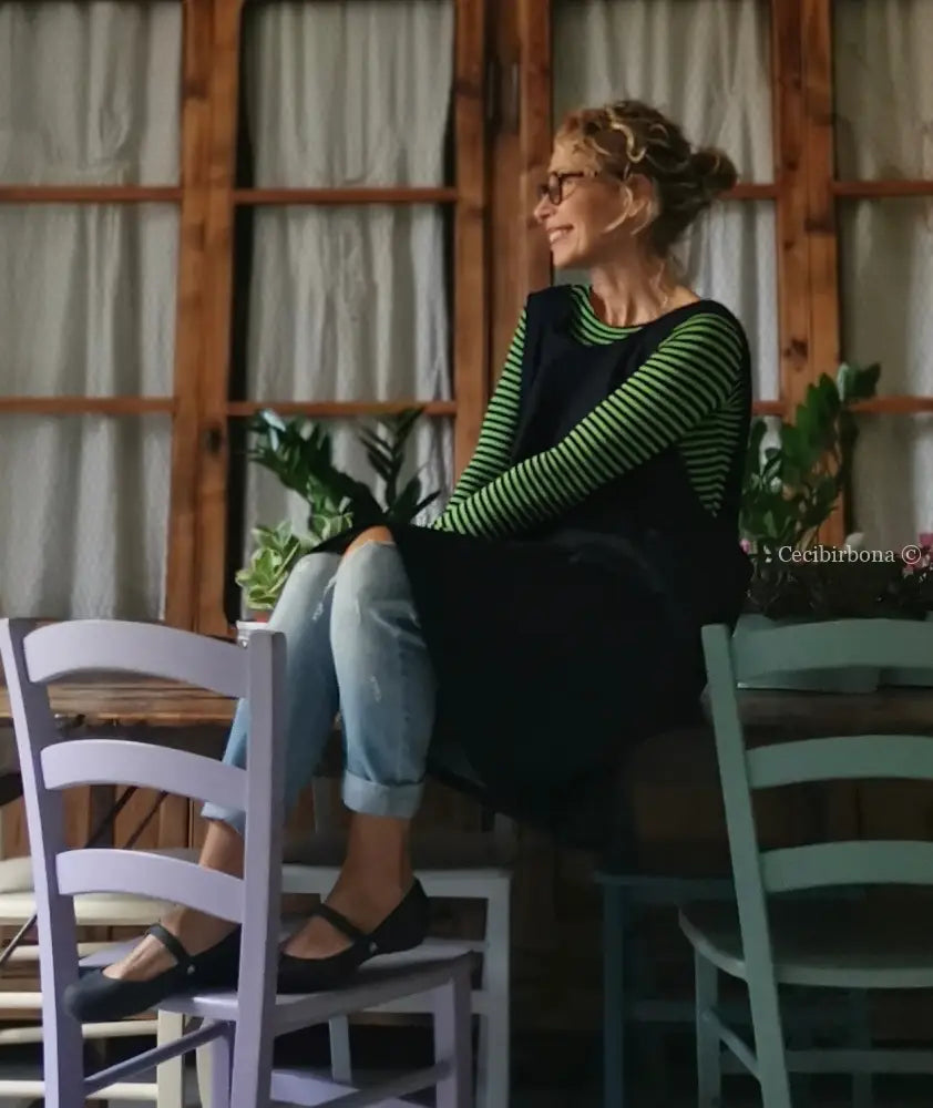 Il grembiule da cucina in denim blu in stile giapponese (Ref. 68) grembiule donna tessuti moderni