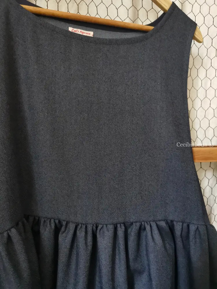 Il grembiule da cucina in denim di lana blu (Ref. 37) grembiule donna tessuti moderni