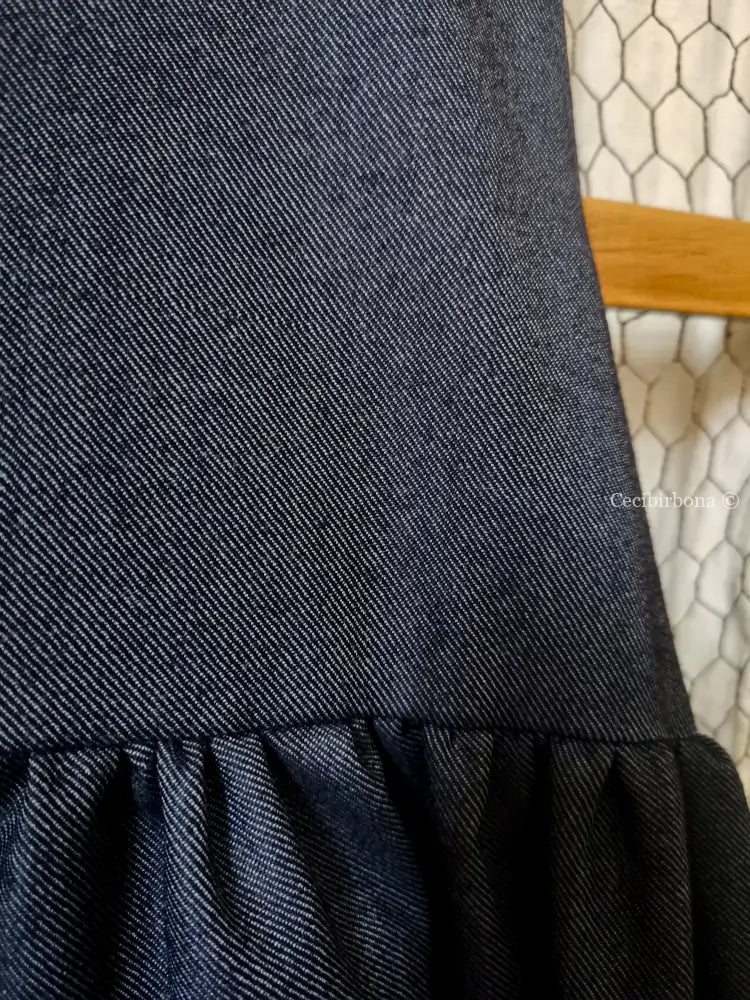 Il grembiule da cucina in denim di lana blu (Ref. 37) grembiule donna tessuti moderni