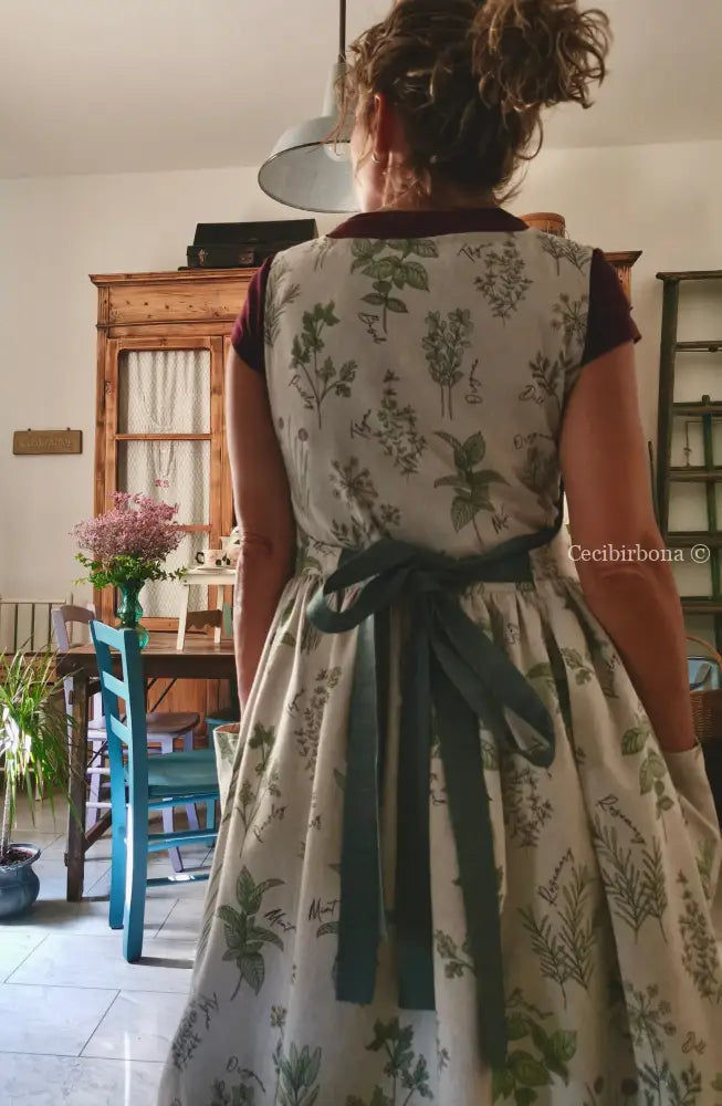 Il grembiule delle erbe aromatiche (Ref. 532) - grembiule donna tessuti moderni