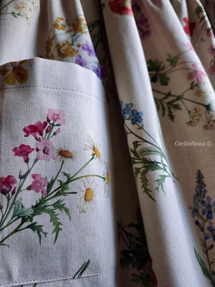 Il grembiule dell’erbario botanico (Ref. 495) grembiule donna tessuti moderni