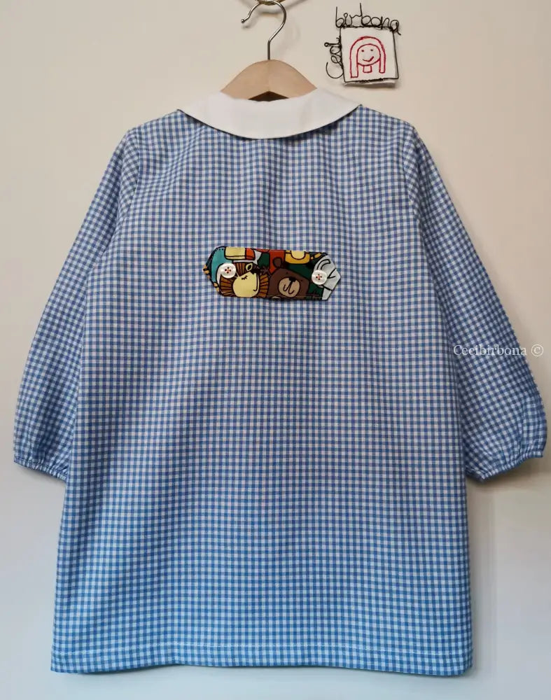 Il grembiulino azzurro della giungla per bimbo grembiule asilo bimbo