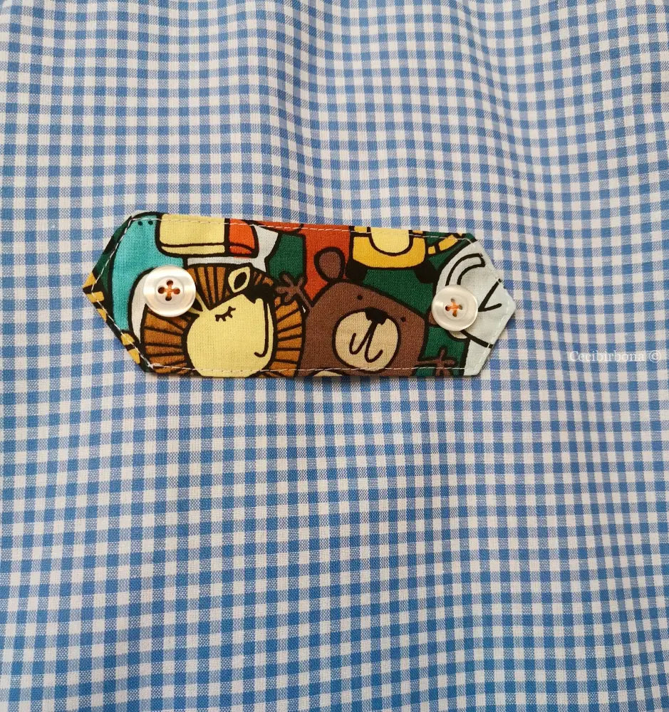 Il grembiulino azzurro della giungla per bimbo grembiule asilo bimbo