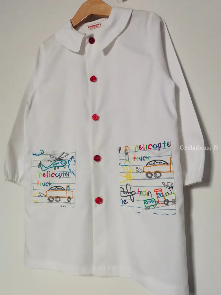 Il grembiulino bianco per asilo per bimbo grembiule asilo bimbo