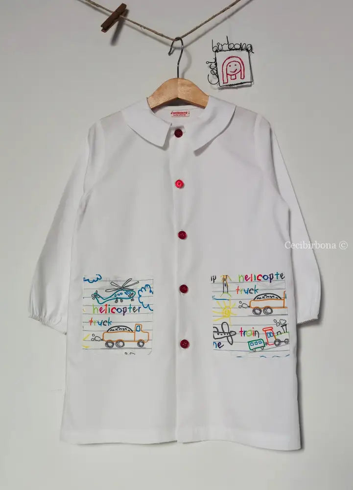 Il grembiulino bianco per asilo per bimbo grembiule asilo bimbo