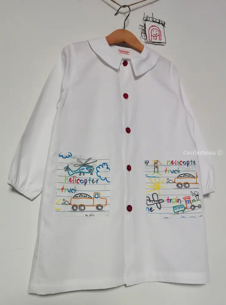 Il grembiulino bianco per asilo per bimbo grembiule asilo bimbo