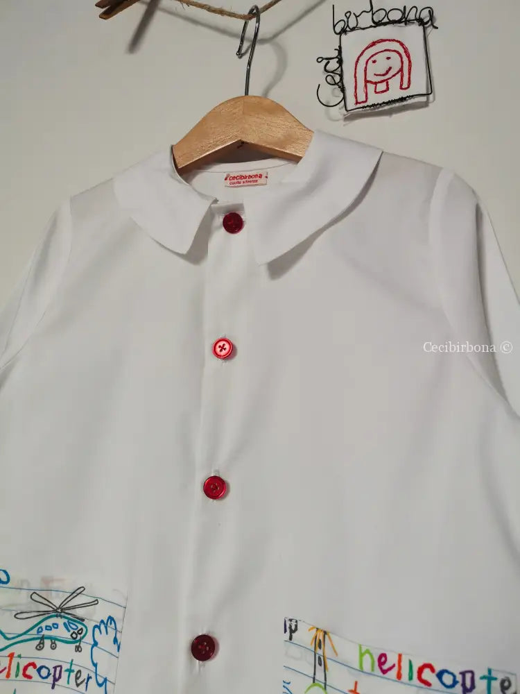 Il grembiulino bianco per asilo per bimbo grembiule asilo bimbo