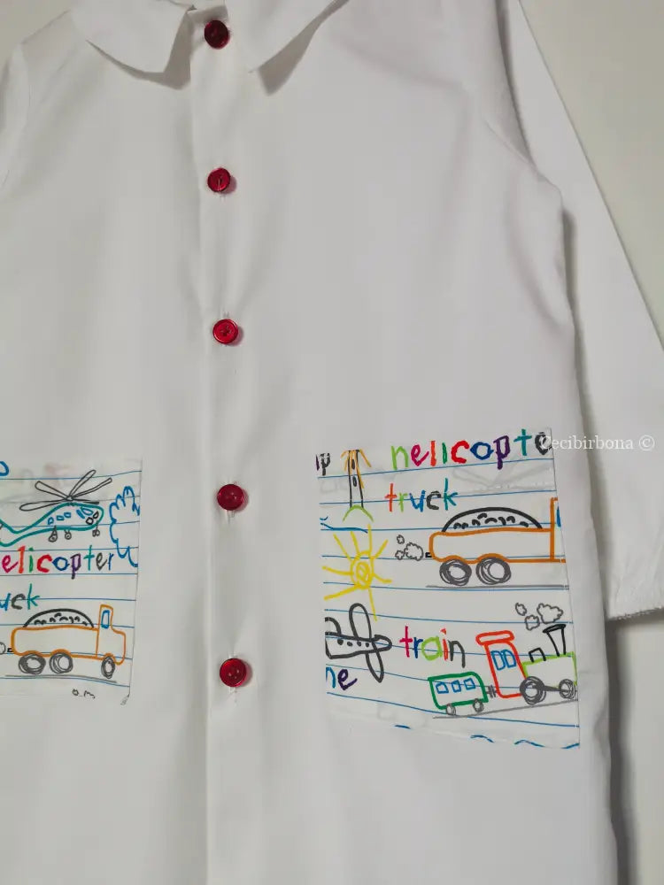 Il grembiulino bianco per asilo per bimbo grembiule asilo bimbo