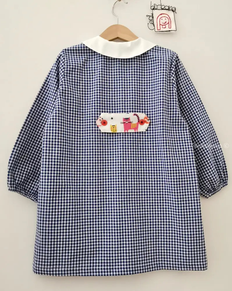 Il grembiulino blu con i gattini per bimbo grembiule asilo bimbo