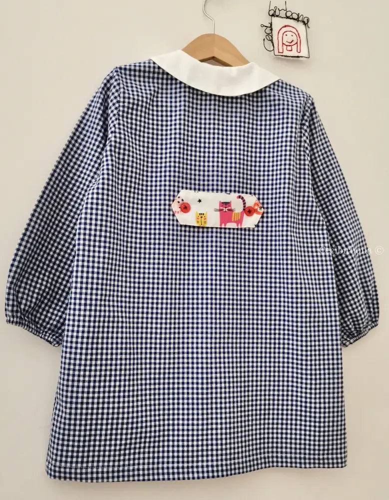 Il grembiulino blu con i gattini per bimbo grembiule asilo bimbo