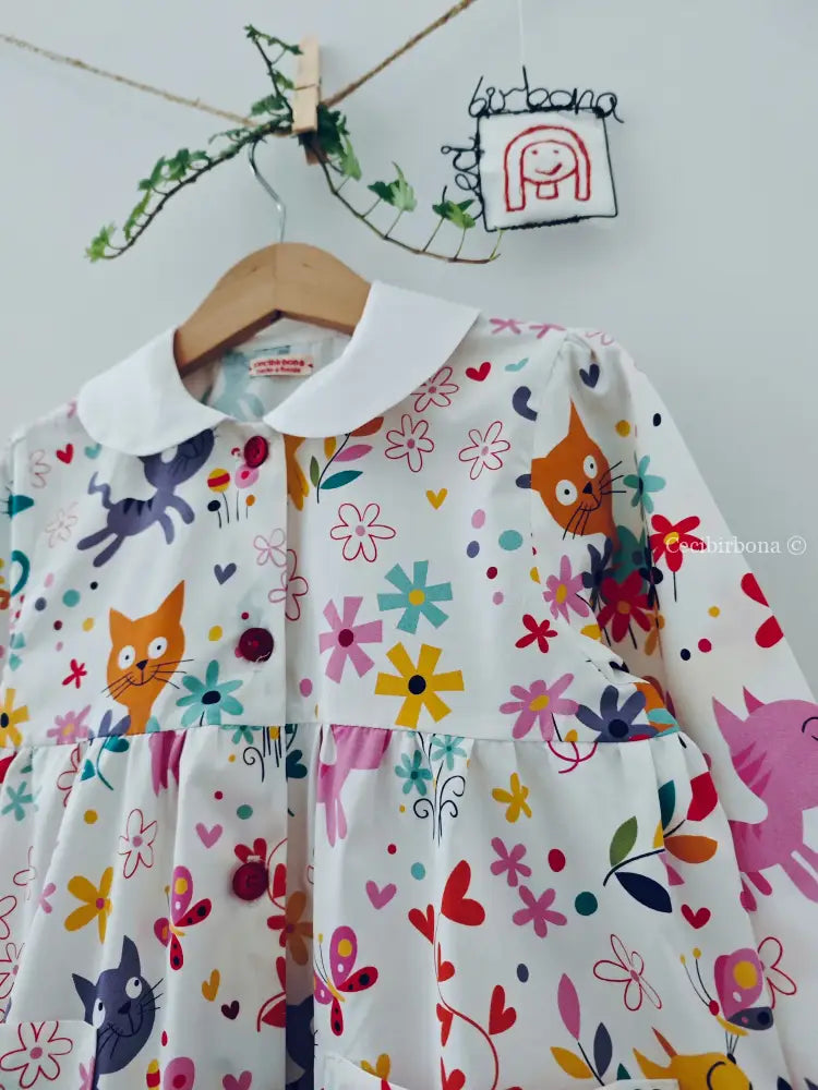 Il grembiulino dei gattini birichini 3/4 anni grembiule asilo bimba