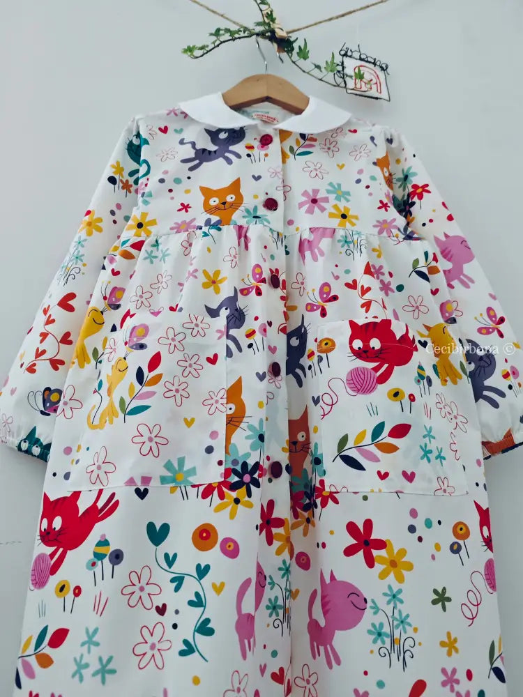 Il grembiulino dei gattini birichini 3/4 anni grembiule asilo bimba