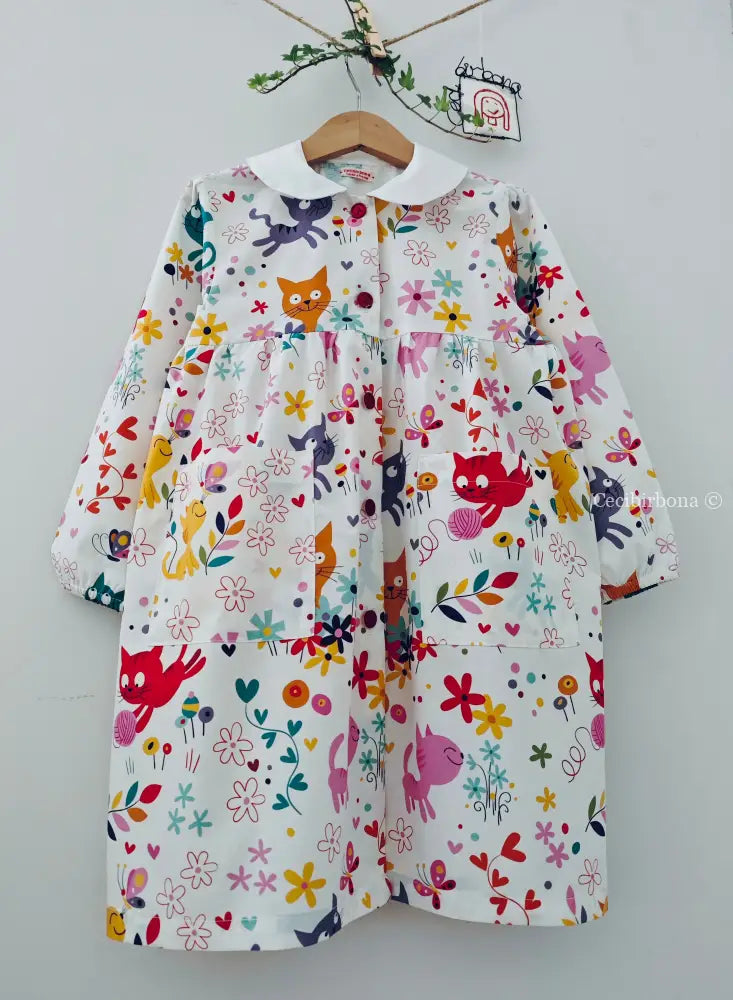 Il grembiulino dei gattini birichini 3/4 anni grembiule asilo bimba