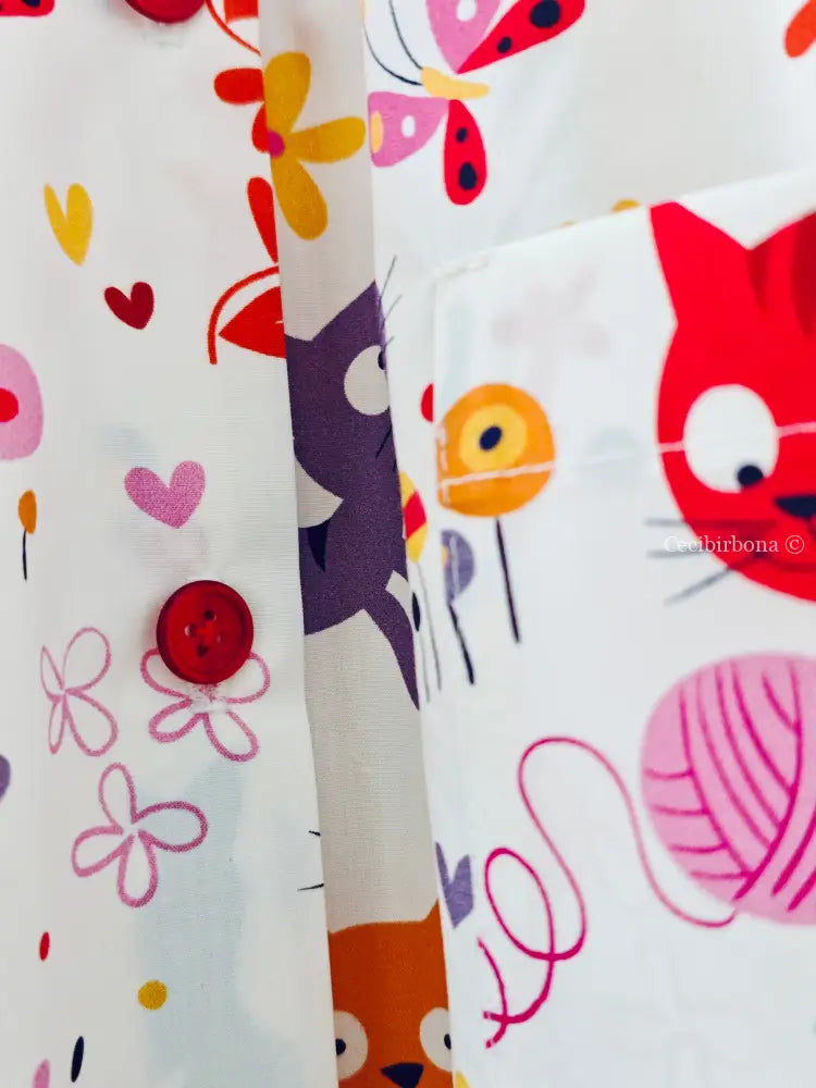 Il grembiulino dei gattini birichini 3/4 anni grembiule asilo bimba