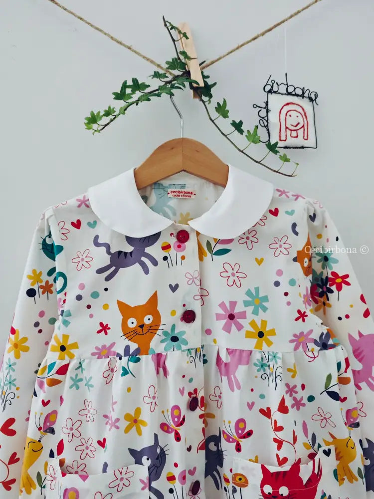 Il grembiulino dei gattini birichini 3/4 anni grembiule asilo bimba