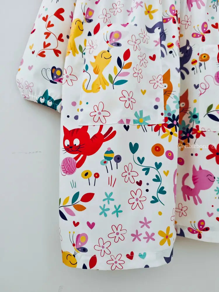 Il grembiulino dei gattini birichini 3/4 anni grembiule asilo bimba