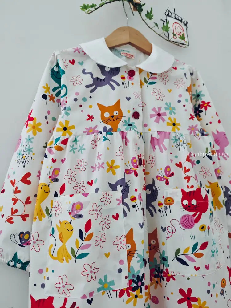 Il grembiulino dei gattini birichini 3/4 anni grembiule asilo bimba