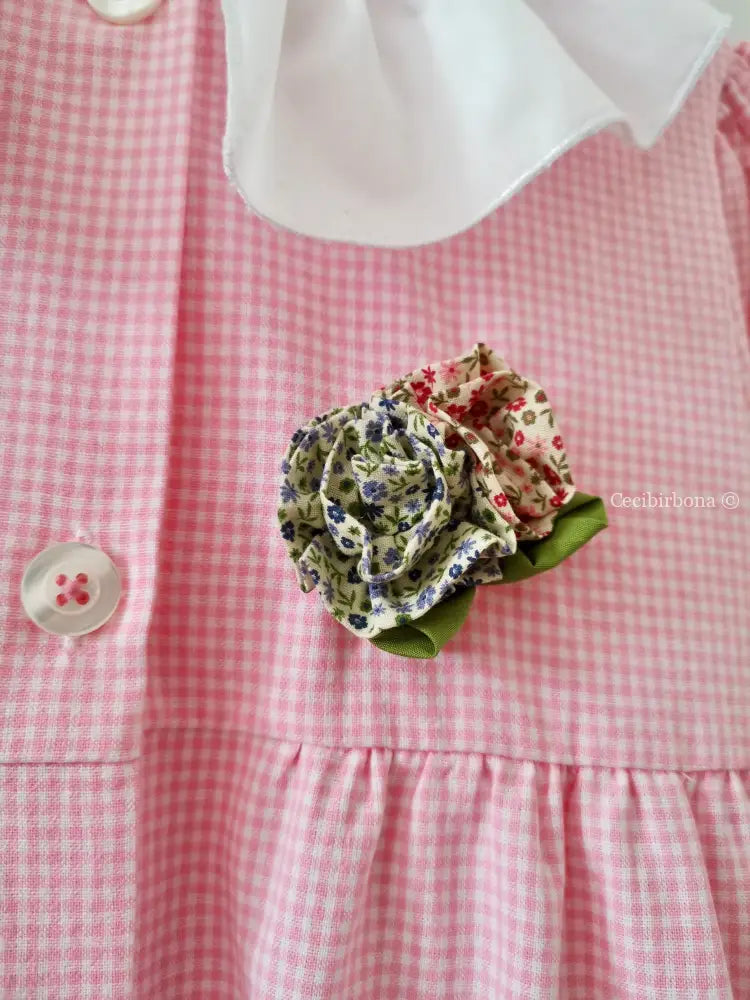 IN SALDO Grembiule bambina per asilo 4/5 anni con rouches a fiorellini azzurri grembiule asilo bimba