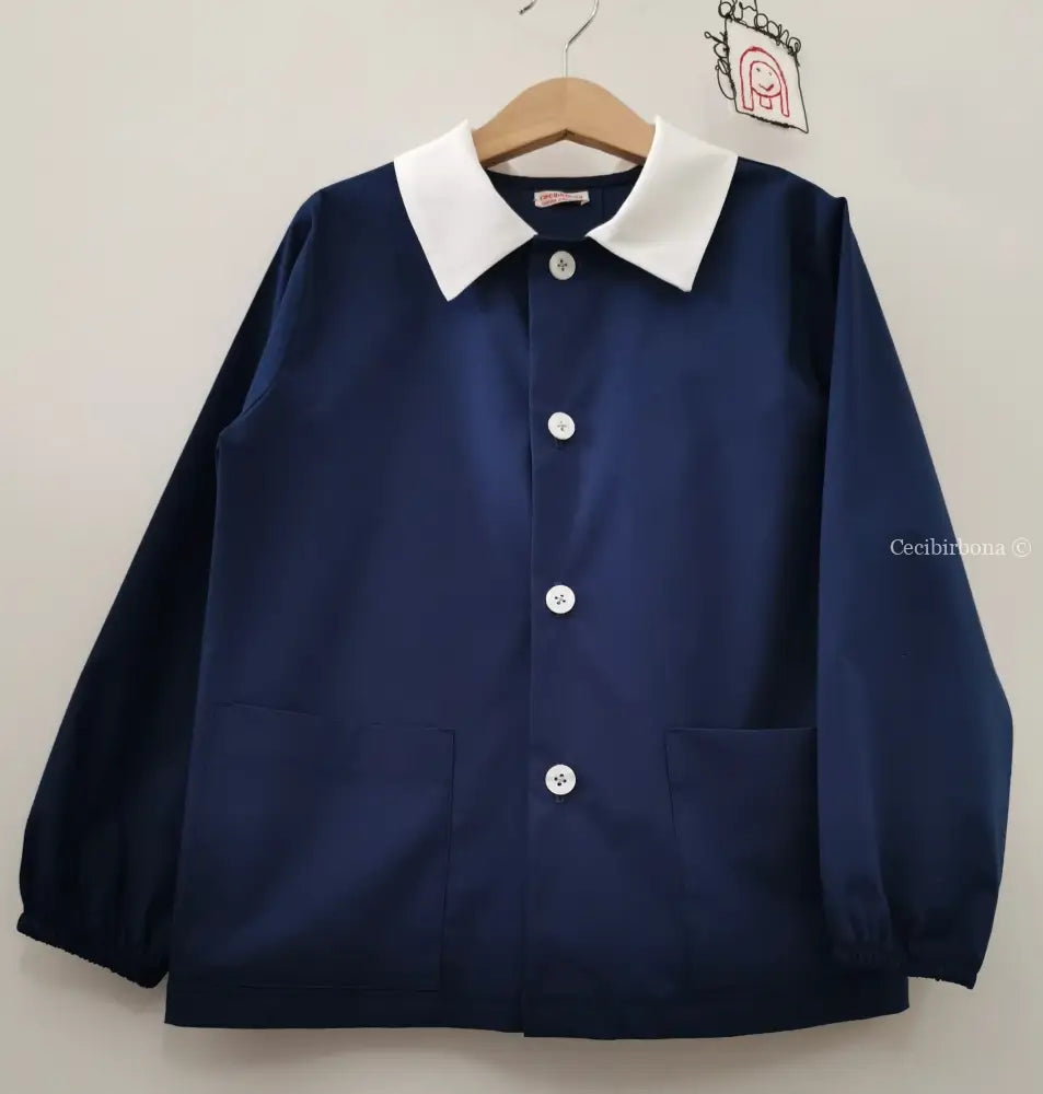 La casacchina blu per la scuola elementare per bimbo 6-7 grembiule scuola bimbo