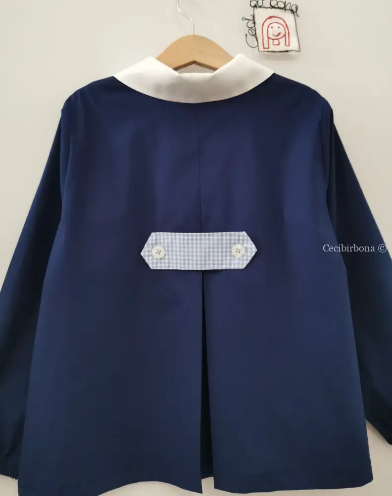La casacchina blu per la scuola elementare per bimbo 6-7 grembiule scuola bimbo