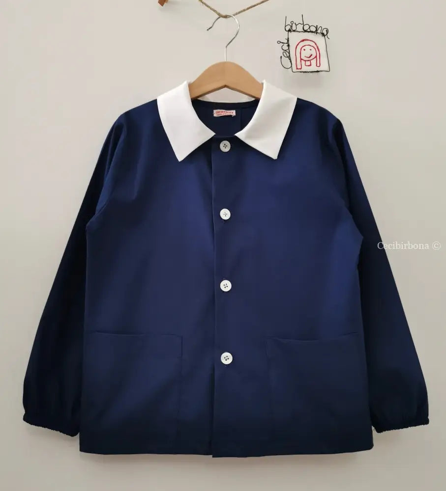 La casacchina blu per la scuola elementare per bimbo 6-7 grembiule scuola bimbo