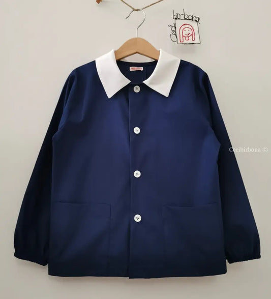 La casacchina blu per la scuola elementare per bimbo 6-7 grembiule scuola bimbo