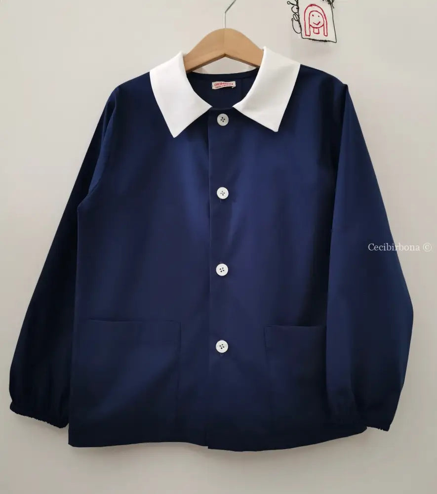 La casacchina blu per la scuola elementare per bimbo 6-7 grembiule scuola bimbo