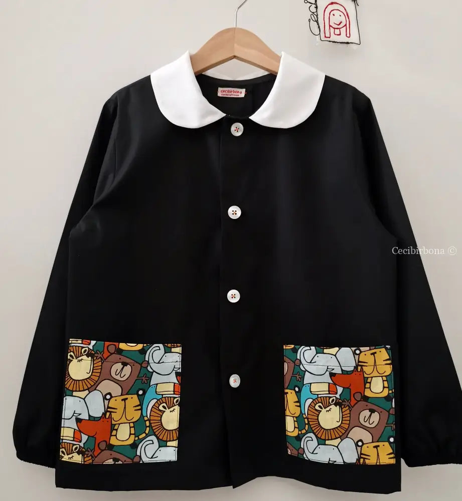 La casacchina nera per la scuola elementare per bimbo 6-7 grembiule scuola bimbo