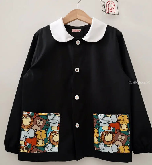 La casacchina nera per la scuola elementare per bimbo 6-7 grembiule scuola bimbo