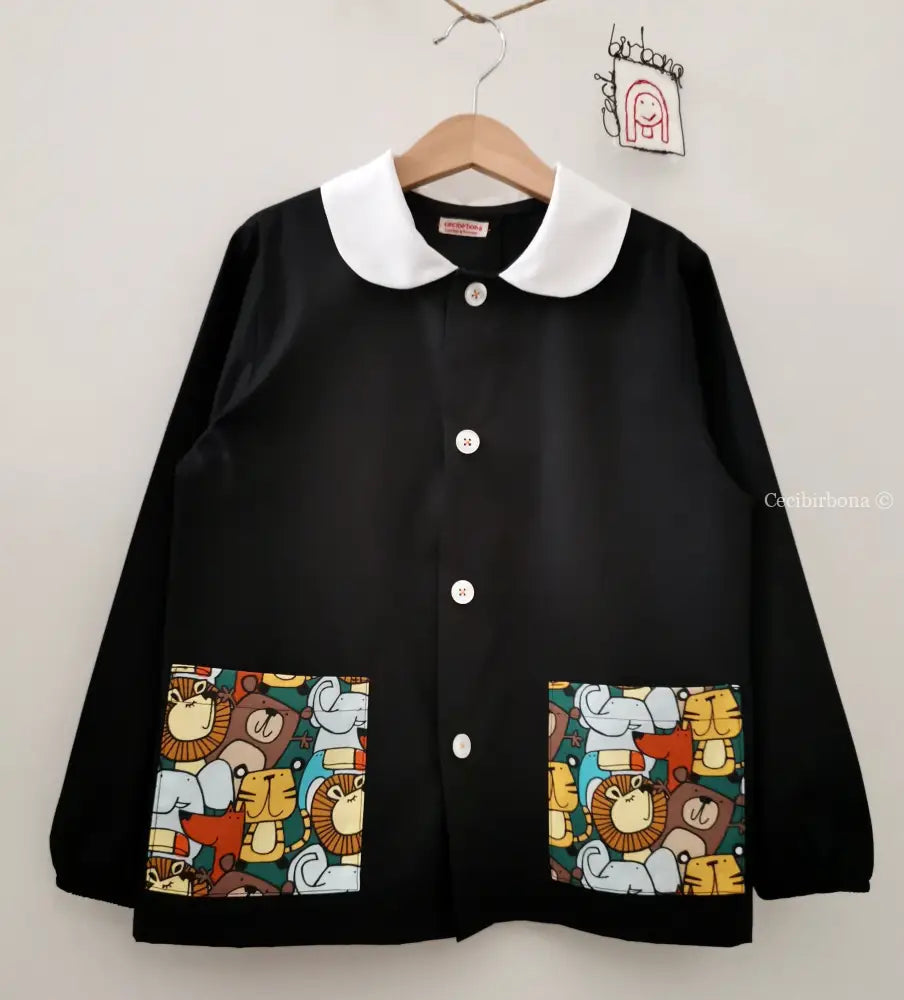 La casacchina nera per la scuola elementare per bimbo 6-7 grembiule scuola bimbo