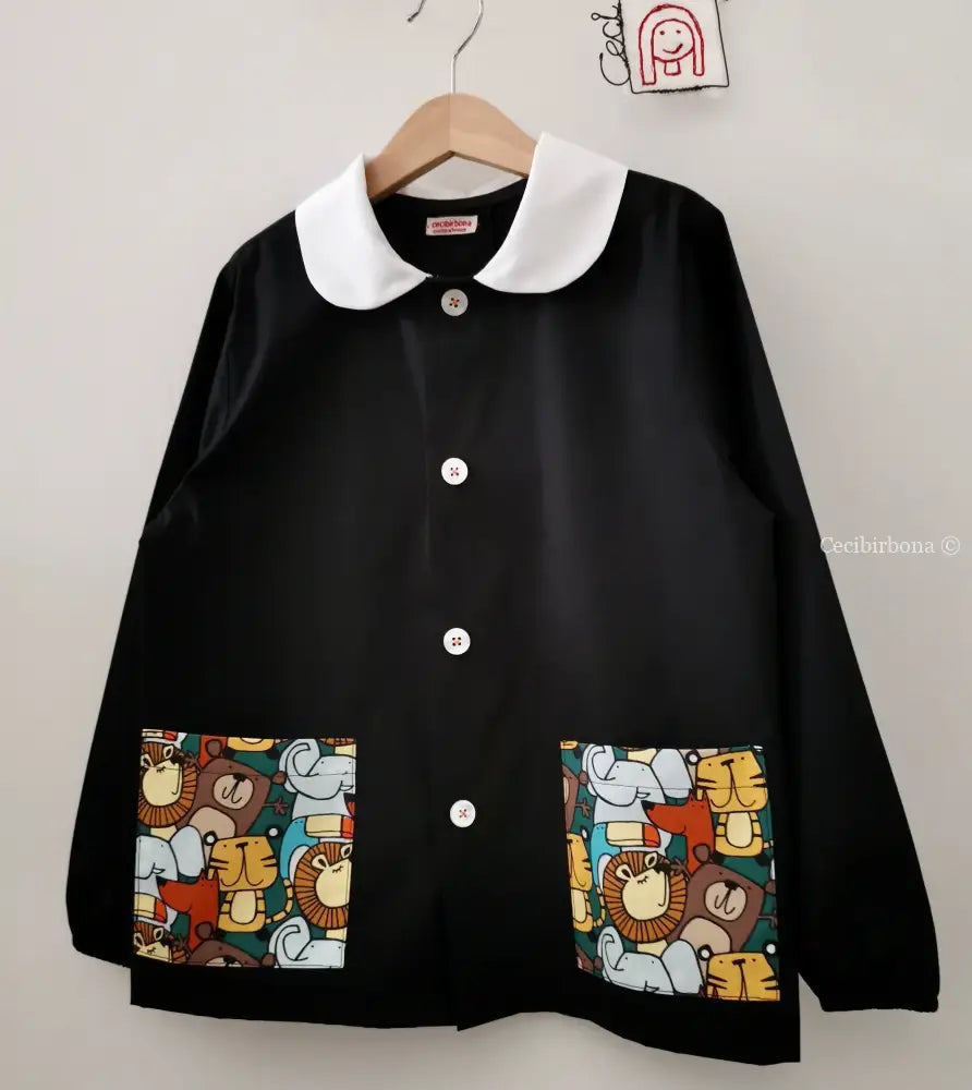 La casacchina nera per la scuola elementare per bimbo 6-7 grembiule scuola bimbo