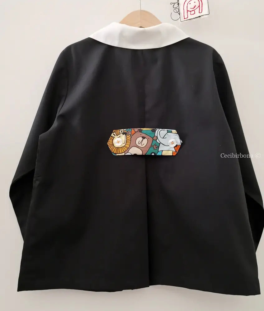 La casacchina nera per la scuola elementare per bimbo 6-7 grembiule scuola bimbo