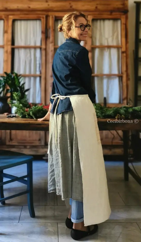 Mezzo grembiule antico (Ref. 25) grembiule donna tessuti antichi