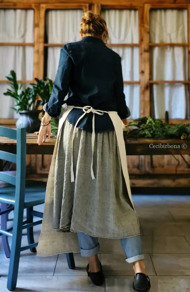 Mezzo grembiule antico (Ref. 25) grembiule donna tessuti antichi