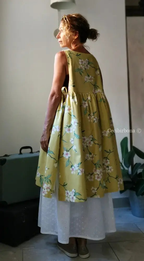 Réservé pour Francoise Grembiule con i fiori di ciliegio giapponese per donna - grembiule da cucina romantico grembiule