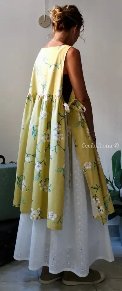 Réservé pour Francoise Grembiule con i fiori di ciliegio giapponese per donna - grembiule da cucina romantico grembiule