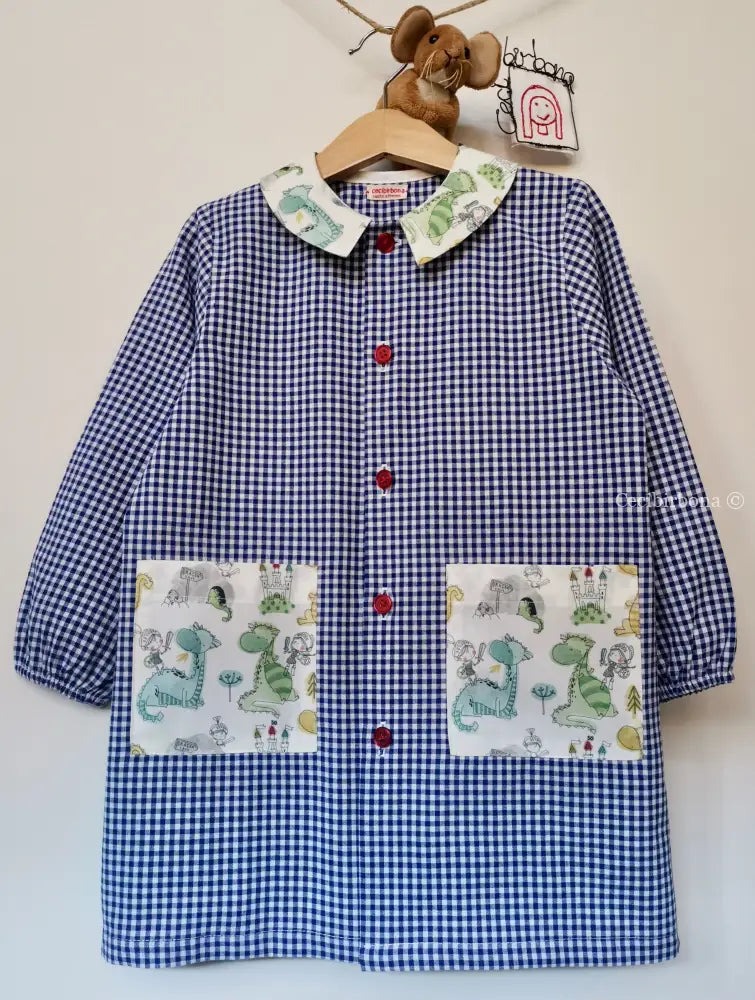 Reserved for Melody Il grembiulino blu con i dinosauri per bimbo grembiule asilo bimbo