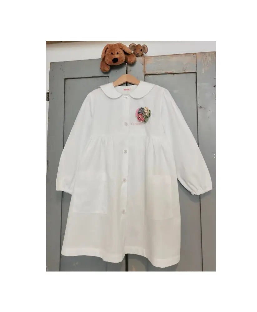 Riservato per Alma Grembiule bianco per bimba 5/6 grembiule scuola bimba